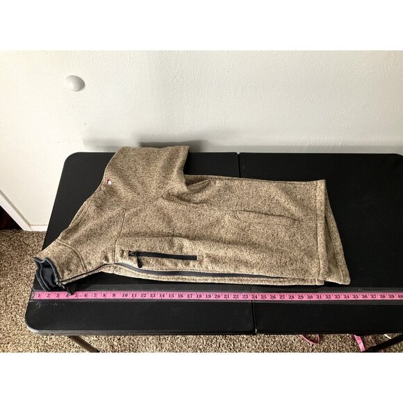 Swiss Tech Men's Sweater Size 3XL Beige 1/4 Zip Pullover Long Sleeve Zip Pocket - Picture 10 of 15